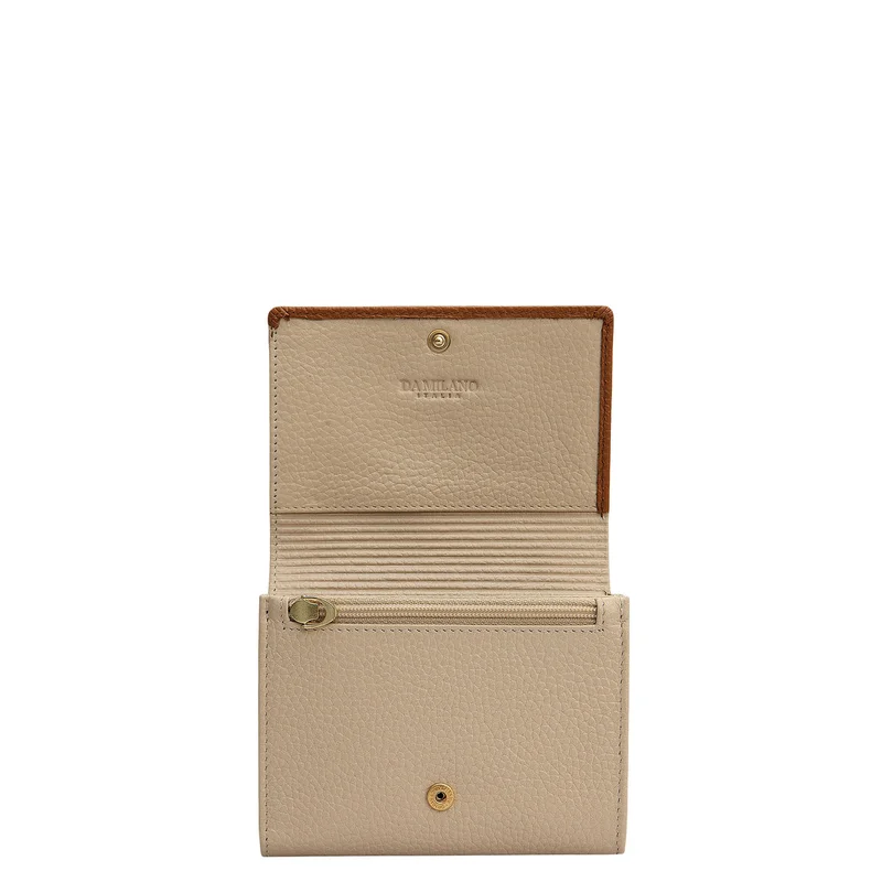 Da Milano Dove Wax Leather Ladies Wallet - Dove for Women | Best Price UAE